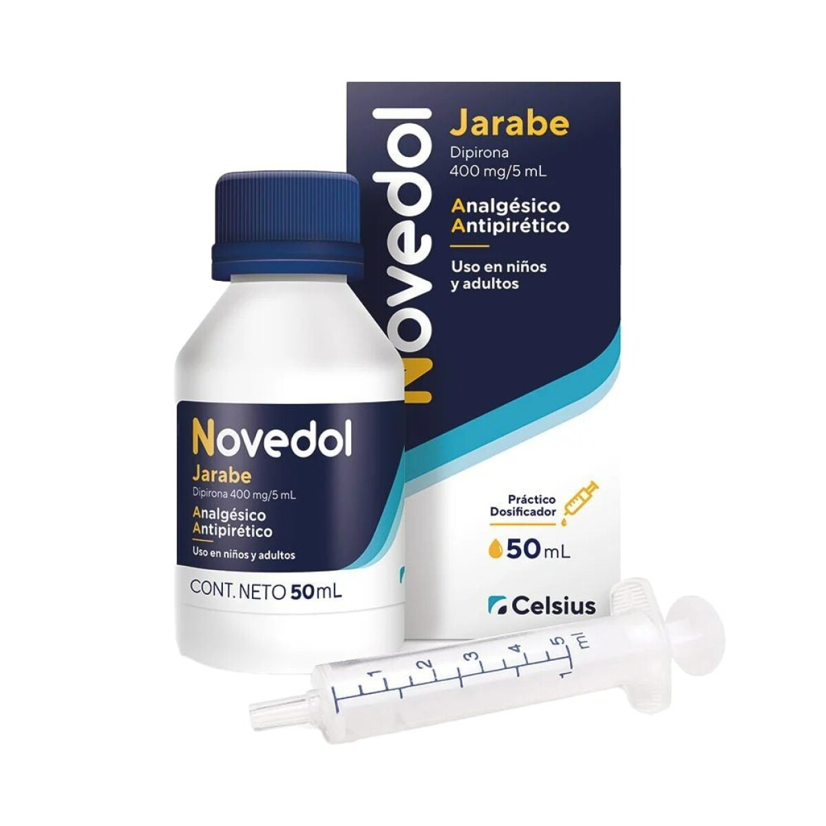 Novedol jarabe 50 ml alivio fiebre y dolor 