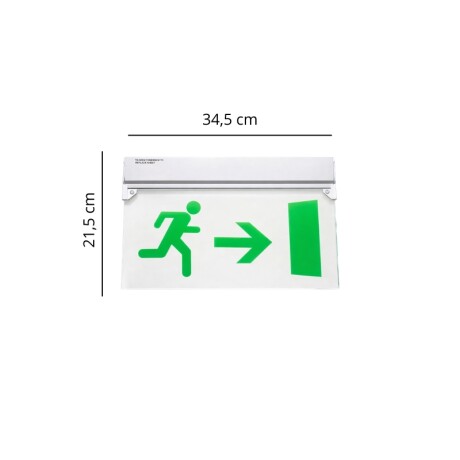 CARTEL DE SALIDA - DERECHA Cartel LED Emergencia Derecha