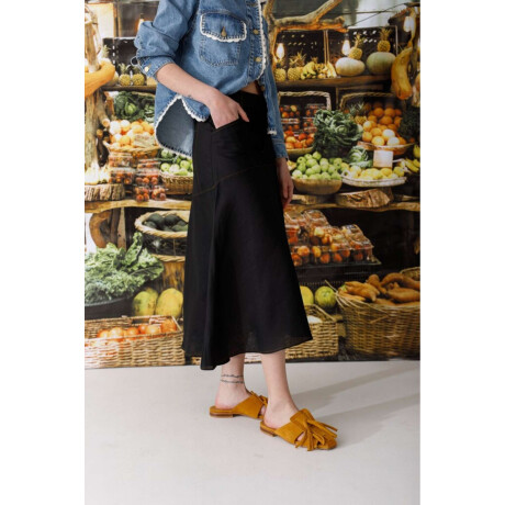 Pre Venta Falda Pomela Negro