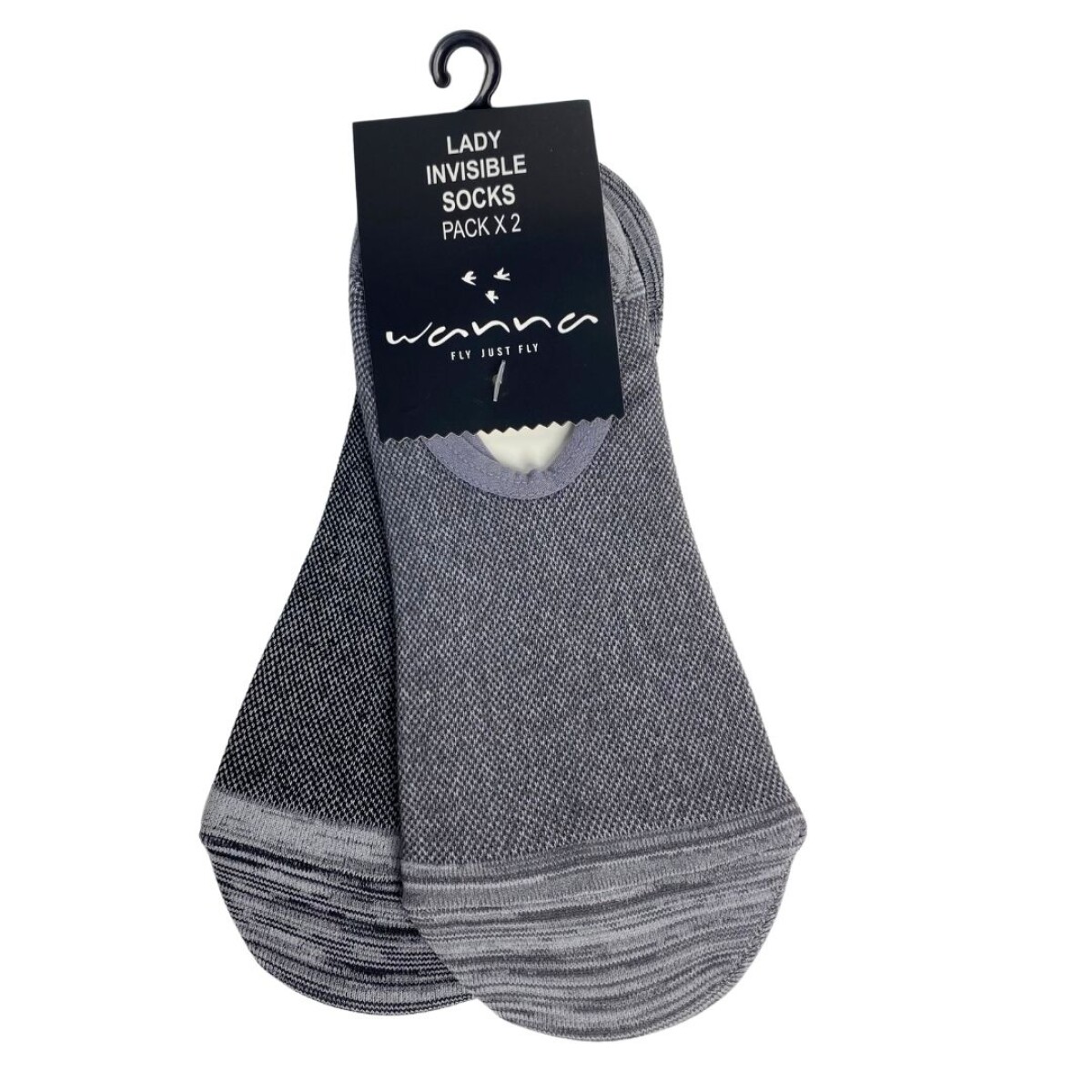 Soquetes Invisibles Pack x2 Wanna - Grey Melange 