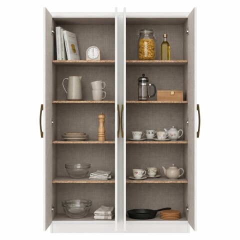 Mueble Multiusos Organizador Ropero de 10 Estantes con 4 Puertas - 170x 89 x 31,5 cm - Blanco Mueble Multiusos Organizador Ropero de 10 Estantes con 4 Puertas - 170x 89 x 31,5 cm - Blanco