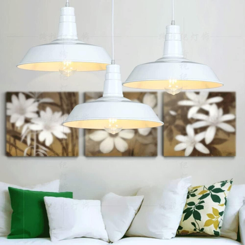 Lampara De Techo Colgante Retro Vintage Moderna 26cm Blanco