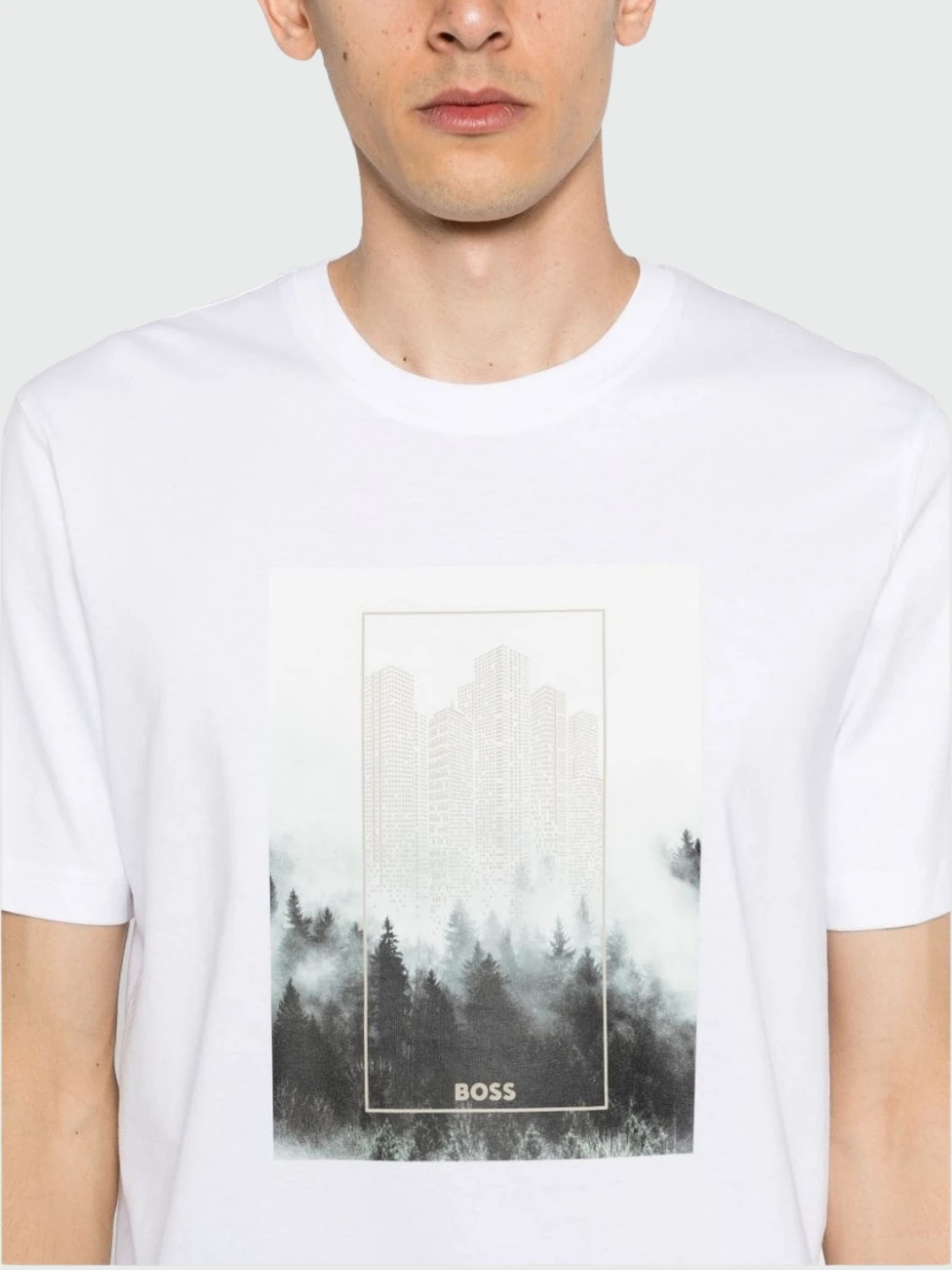 BOSS - Remera regular Fit en algodón Blanco