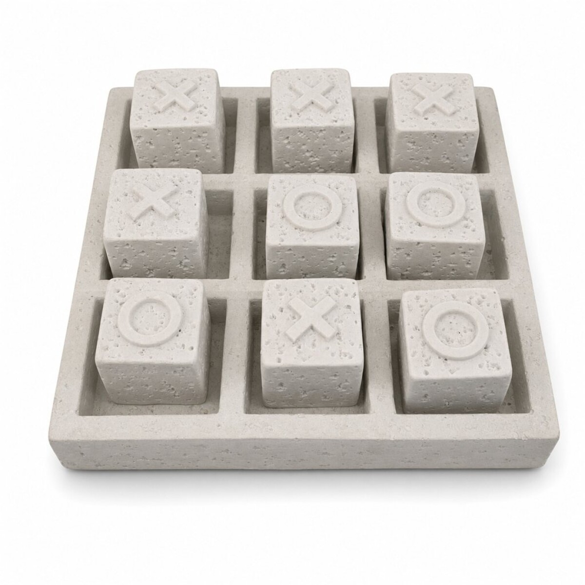 JUEGO DE MESA TA-TE-TI STONE 20X20CM BLANCO 