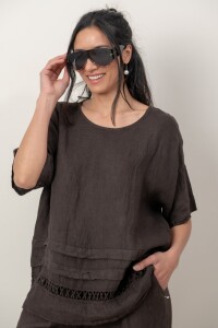 BLUSA ZEMYNA Chocolate