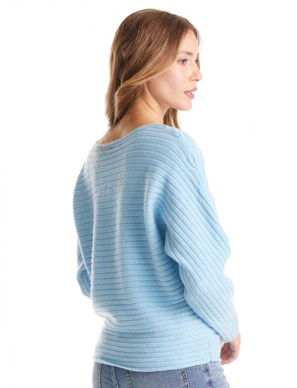 Buzo Ribs Dolman CELESTE