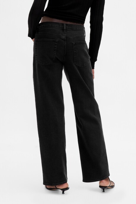 Jean 90S Loose Tiro Bajo Mujer Black 1