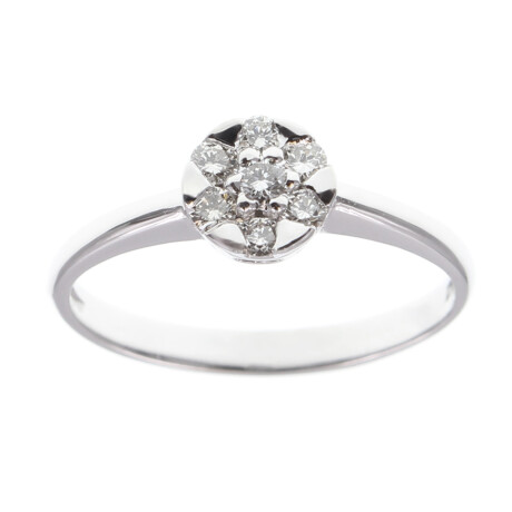 Anillo Carmen en oro blanco 18k con brillantes Anillo Carmen en oro blanco 18k con brillantes