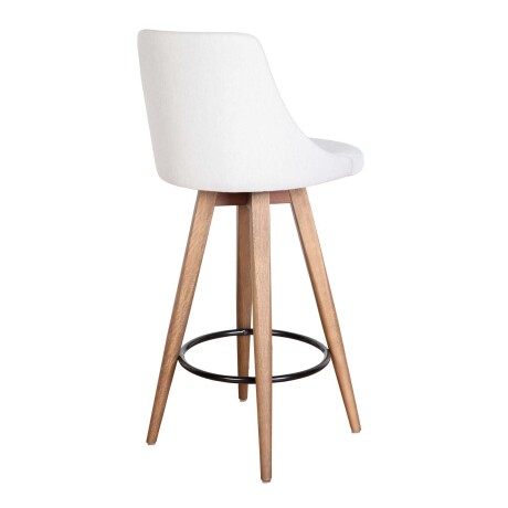 BUTACA TABURETE BAR MADERA NATURAL-BEIGE TINA GIRATORIA