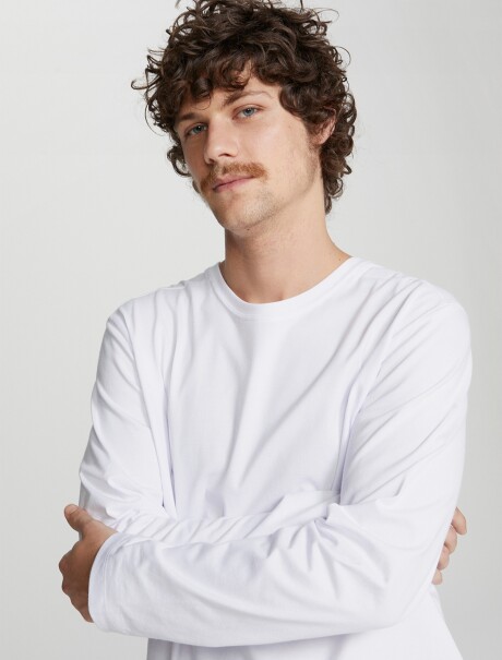 CAMISETA MANGA LARGA BLANCO