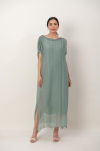 VESTIDO FLUIR Verde seco