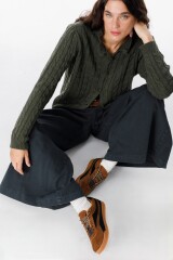 Sneaker Bicolor Negro/Miel