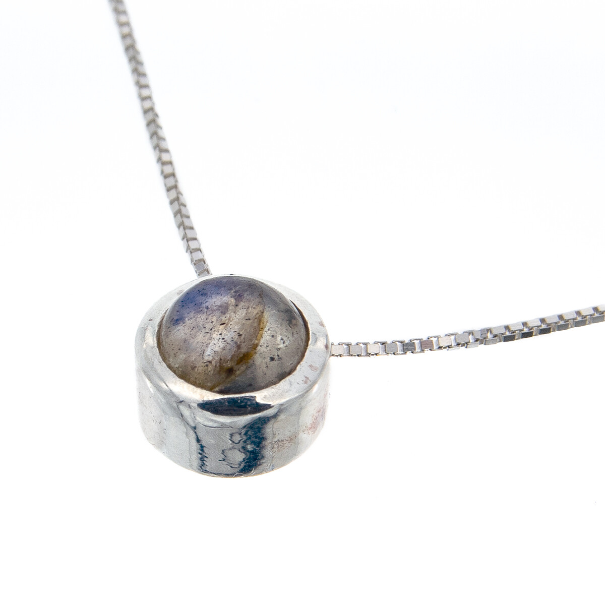 Punto de luz con onix verde y plata 925 