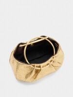 Bolso De Mano Con Aro Metálico dorado