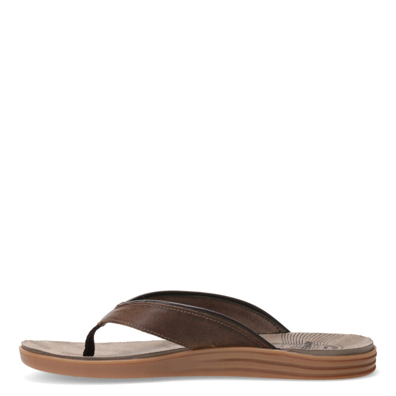 Sandalias de Hombre Freeway Ojota Casual Marrón Habana (Cuero Graso)