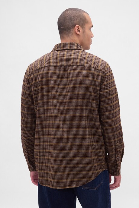 Camisa Flannel Hombre Brown Check