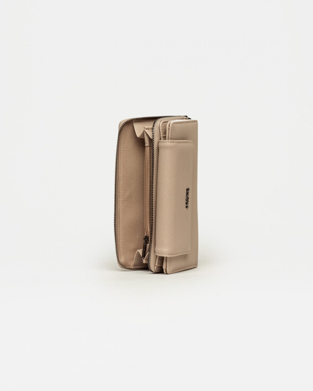 Billetera Hadley en efecto cuero Natural