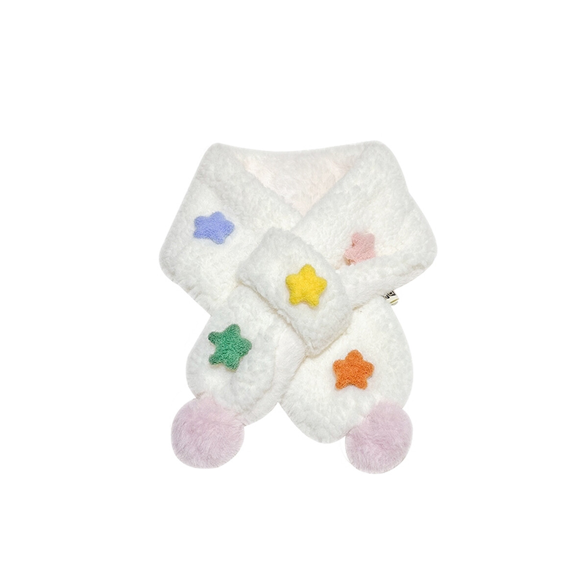 Bufanda de peluche Estrellitas - Blanco 