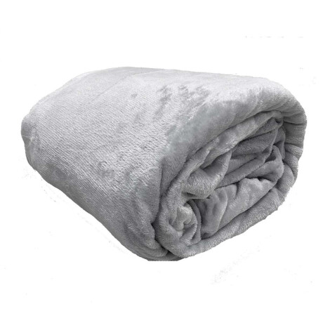 Frazada Flannel 1 Plazas Home Class 150 x 240 cm Gris
