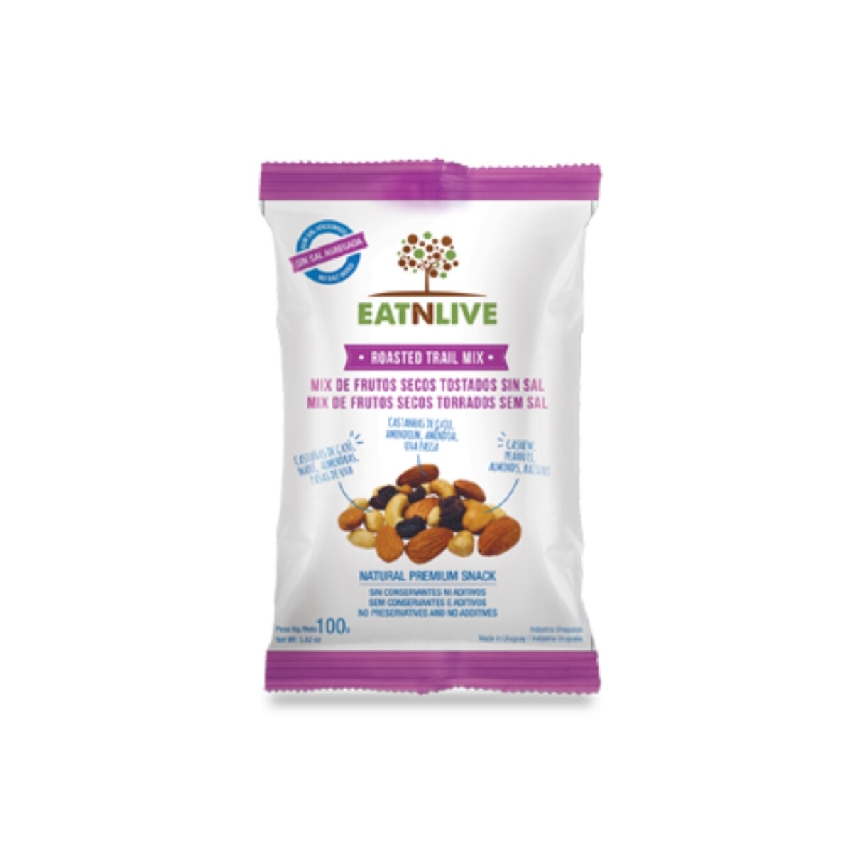 Eatnlive Mix Frutos Secos Tradicional Sin Sal 100g 