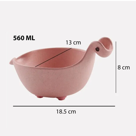 Bowl Plato Diseño Dinosaurio para Comida Bebé en Plástico Beige
