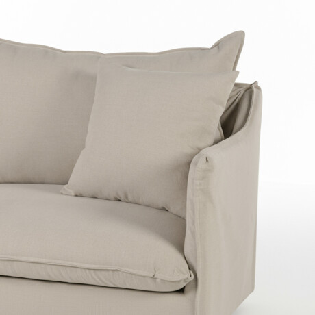 Sofá Snow con Funda - Tela Rústica - 2,5 cuerpos TD5263-1636 (Capuccino)