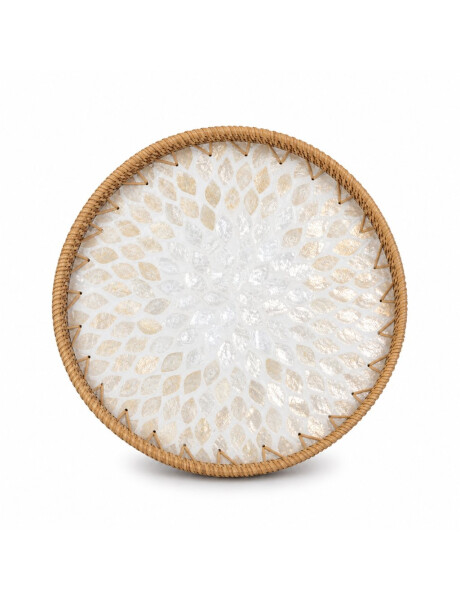 BANDEJA REDONDA 30X2.5CM FIBRA Y NACAR BLANCO BANDEJA REDONDA 30X2.5CM FIBRA Y NACAR BLANCO
