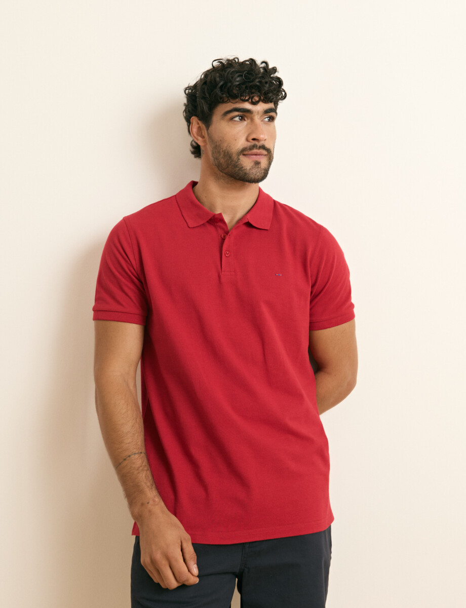 REMERA HARRINGTON LABEL - Rojo Oscuro 
