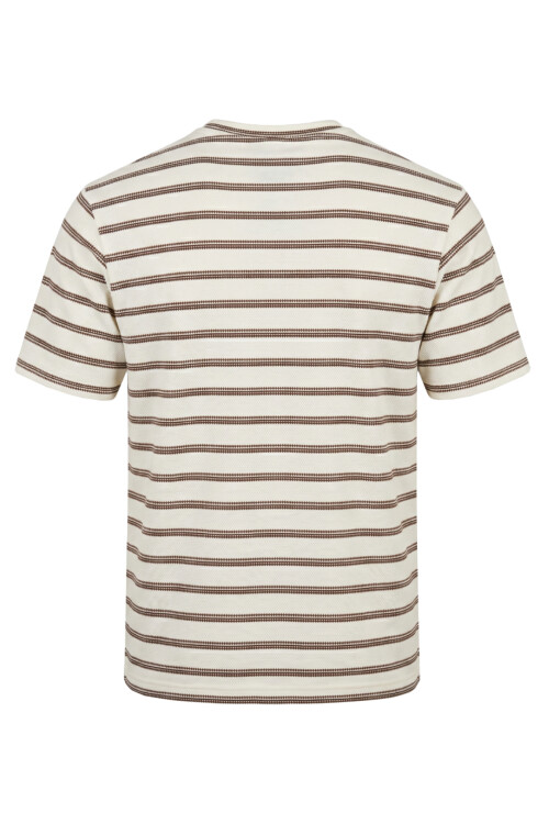 Remera O'Neill Textured Stripe Crew Crema