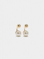 Pendientes De Esferas Con Perlas dorado