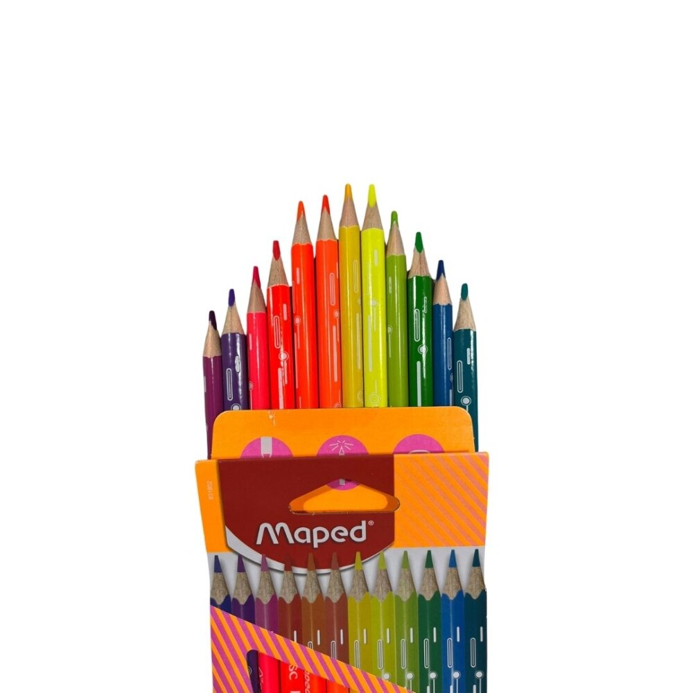 Lápices de Colores Neón Maped x12 LÁPICES DE COLORES NEÓN X12 MAPED
