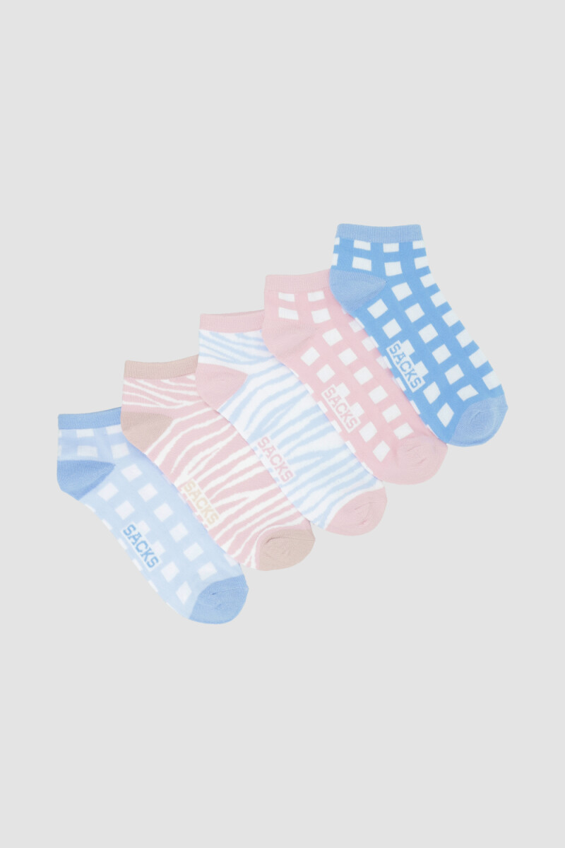 Pack de 5 medias cortas colores lisos - Variante 45 