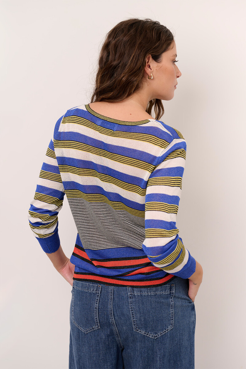 CARDIGAN BLINK RAYAS AZUL