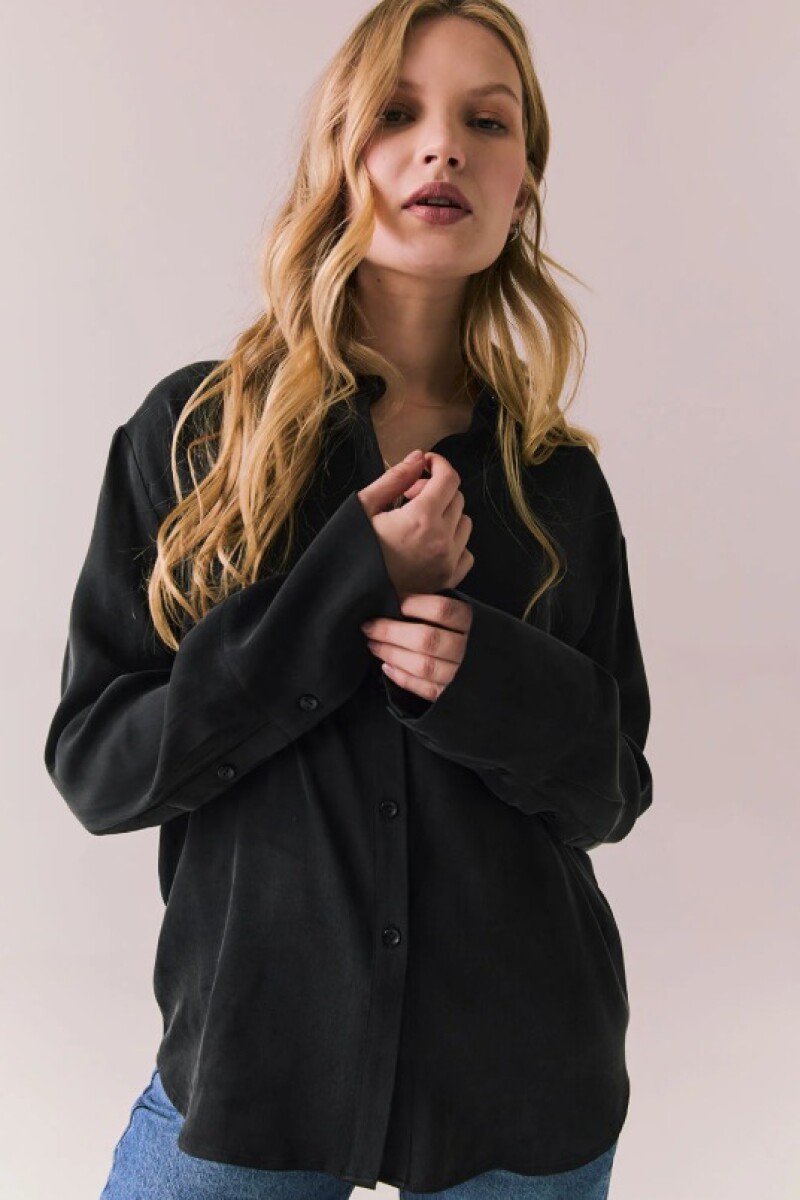 SILKY TWILL HELENAA BUTTON DOW Negro