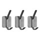 Perchero adhesivo 3 ganchos acero inoxidable INOX