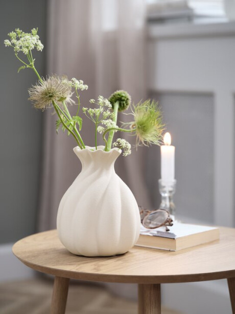 Jarrón GUNNI Ø14xH18 cm blanco Jarrón GUNNI Ø14xH18 cm blanco