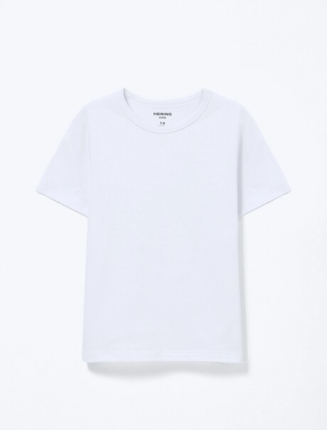 CAMISETA BÁSICA INFANTIL MANGA CORTA BLANCO