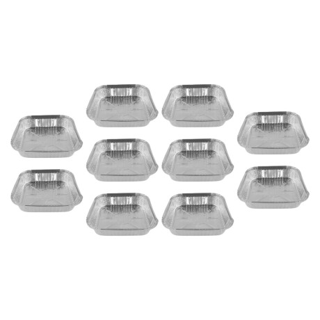 10 bandejas de aluminio cuadrada 20.5cm 10 bandejas de aluminio cuadrada 20.5cm