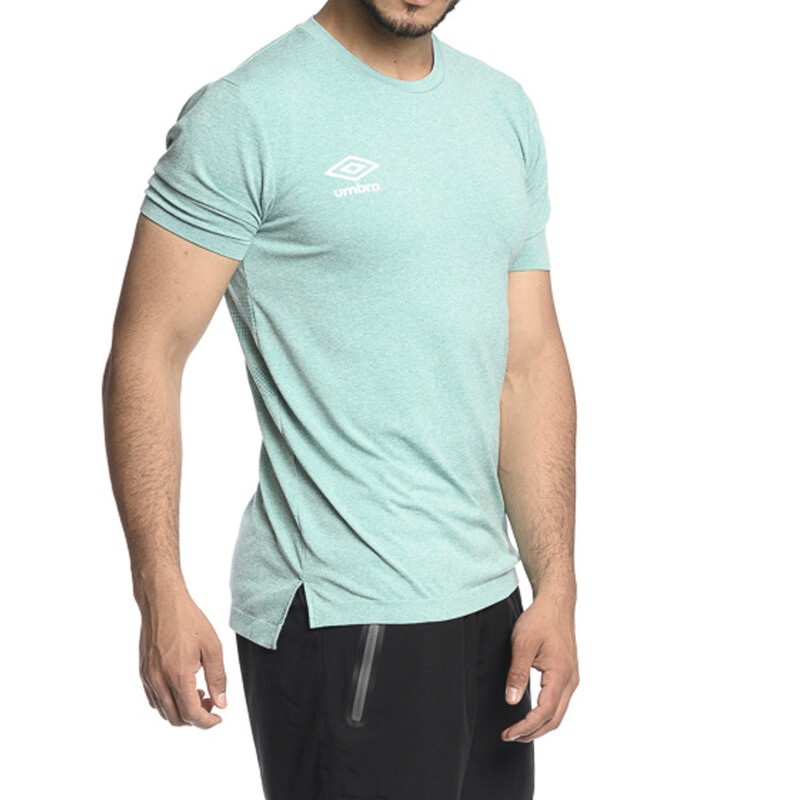 Remera de Hombre Umbro Arrow Verde Melange - Blanco