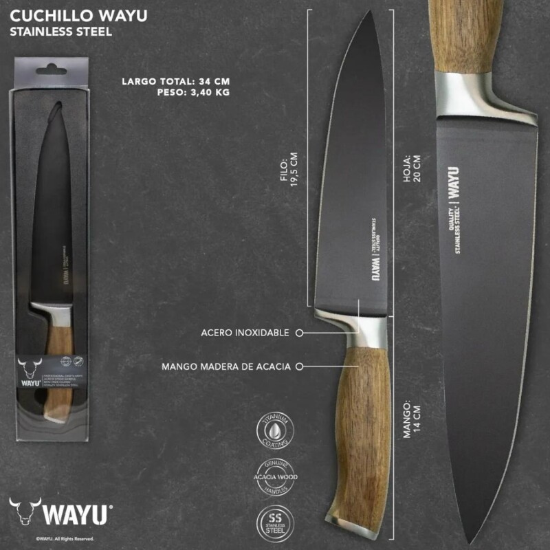 Cuchillo Carnicero Para Asado Wayu 33cm Cuchillo Carnicero Para Asado Wayu 33cm