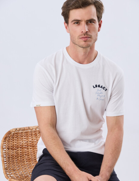 REMERA ESTAMPADA DE ALGODÓN Blanco