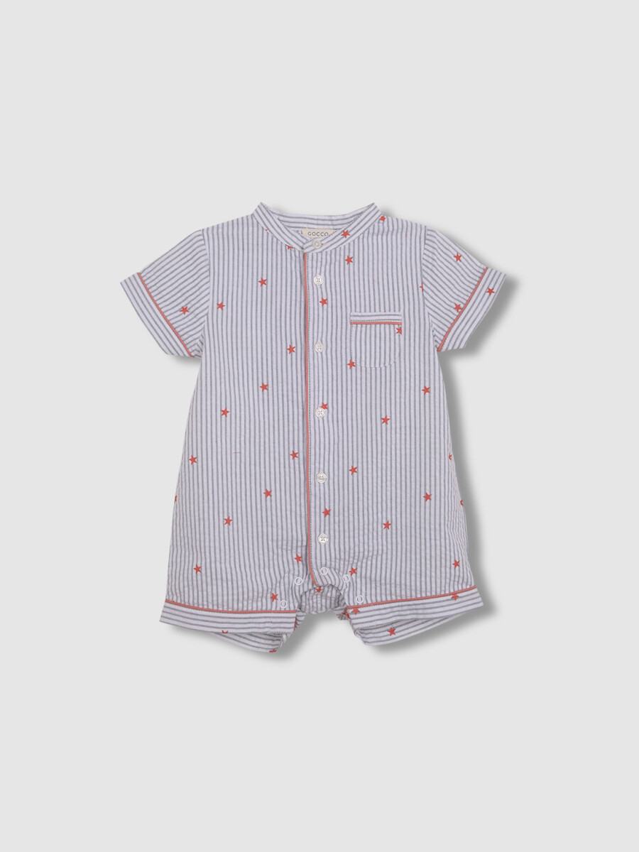 Pijama Rayas Con Estrellas Blanco