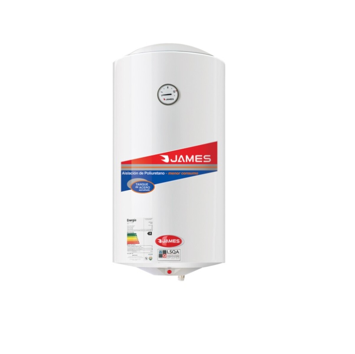 Termotanque Calefón James Acero Cilíndrico 110 L 