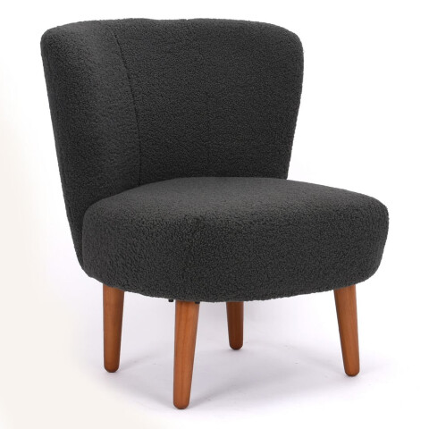 Butaca Poltrona Sillón Tapizado Tipo Teddy GRIS