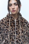 Chaqueta capucha teddy animal print