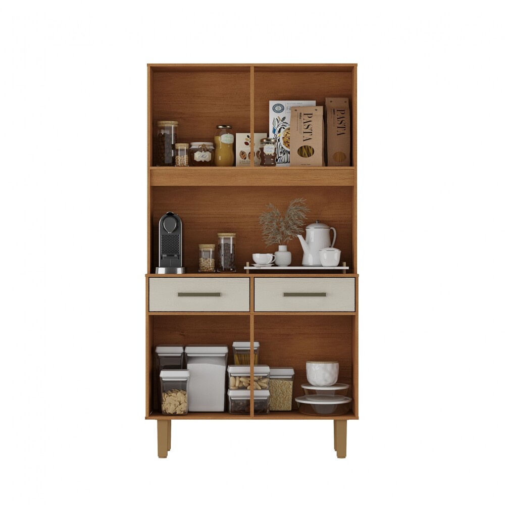 Kit mueble de cocina Pop Plus 4 puertas 2 cajones Cinamomo/Arena