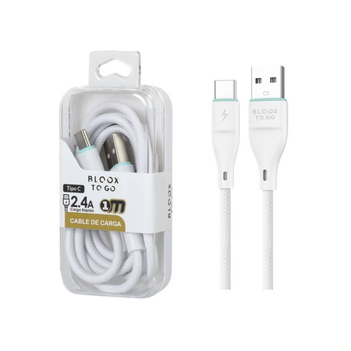 Cable De Datos Bloox Acc014653 To Go Usb A A Usb C 100Cm Ub - BLANCO 