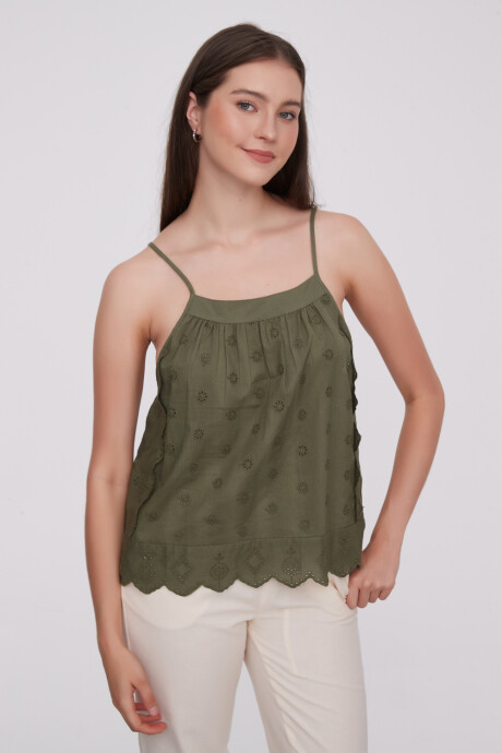 Musculosa Nikel Verde Oliva Oscuro