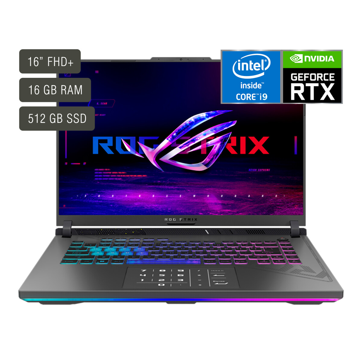 Notebook Gamer Asus Rog Strix 16'' Core I9 16gb 512gb Win11 Rtx4060 