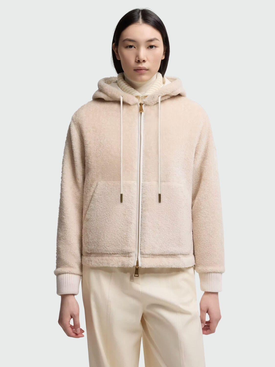 MONCLER - Buzo Acolchado Reversible Maglia Aperta Pistacho